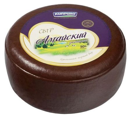 Сыр твердый алтайский Киприно 50% БЗМЖ, вес