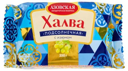 Халва Азовская кондитерская фабрика подсолнечная с изюмом, 350 г