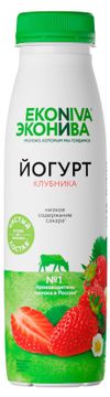 Йогурт питьевой ЭкоНива с клубникой 2,5% БЗМЖ, 300 г
