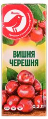 Нектар АШАН Красная птица вишня-черешня, 200 мл