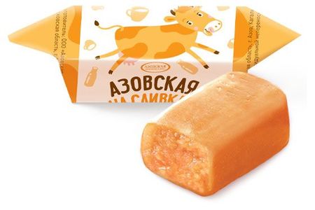 Конфеты Азовская кондитерская фабрика Азовская на сливках, вес