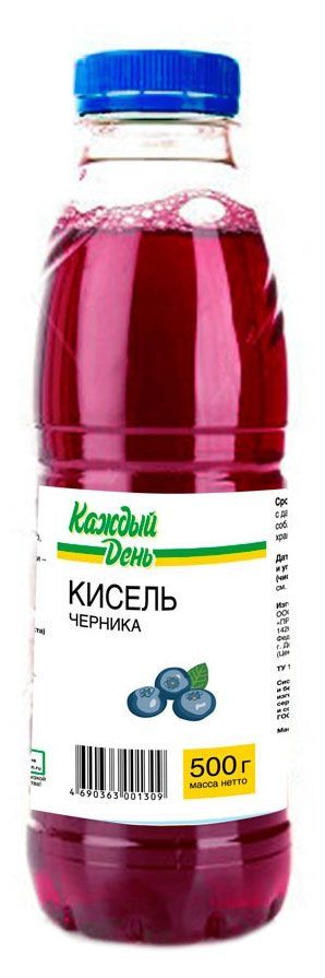 Кисель Каждый день Черника охлажденный, 500 г