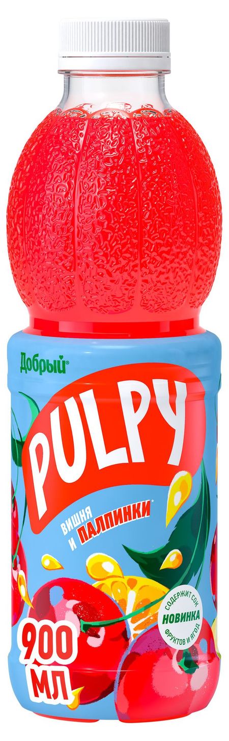 Напиток сокосодержащий Pulpy Вишня, 900 мл