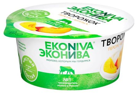 Творожок ЭкоНива с персиком и абрикосом 5% БЗМЖ, 125 г