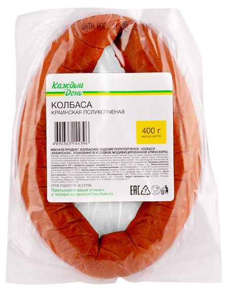 Колбаса Каждый день Краинская полукопченая, 400 г
