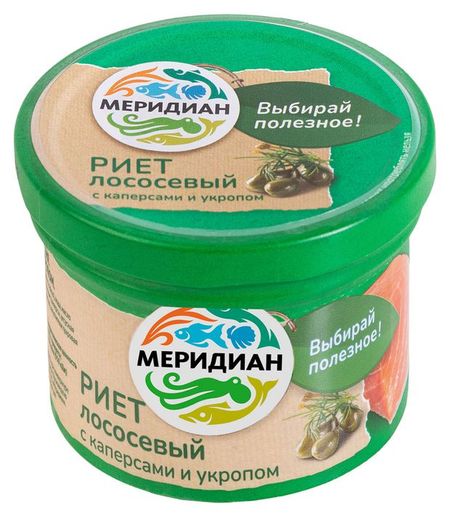 Риет лососевый Меридиан с каперсами и укропом, 100 г