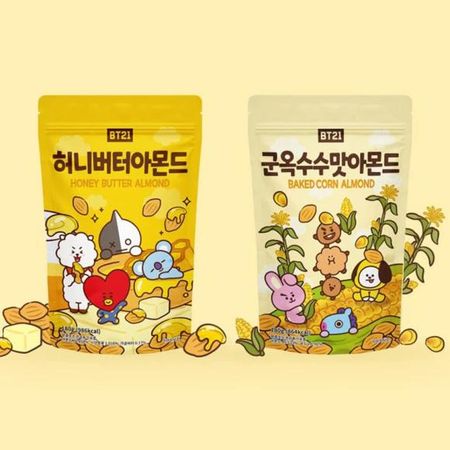 BT21 Barf Almond Honey Butter со вкусом миндаля/кукурузы, 180 г (3 варианта) Honey butter