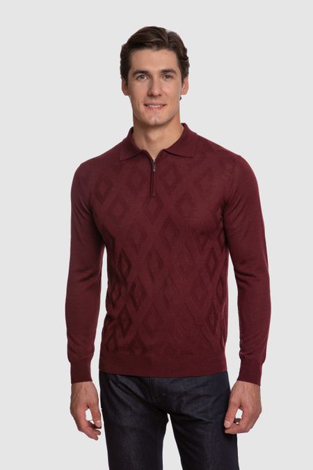 Пуловер поло из шерсти 4495₽