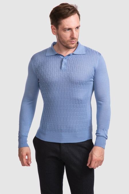 Поло с длинным рукавом из шерсти 3799₽