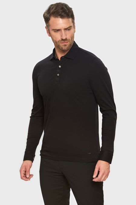 Пуловер поло из хлопка и шерсти 4794₽