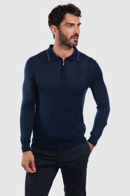 Поло с длинным рукавом из шерсти 3799₽