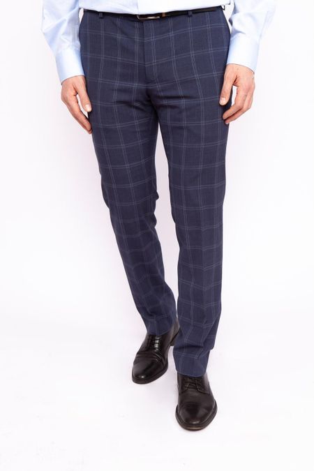 Костюмные брюки зауженные из шерсти в клетку 12999₽