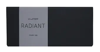 Планинг дат. 2025г. 64л "Radiant" черный, настольный, иск.кожа, интегр.переплет, термотиснение, покрытие Soft Touch, тонир.блок, ляссе, инд.уп
