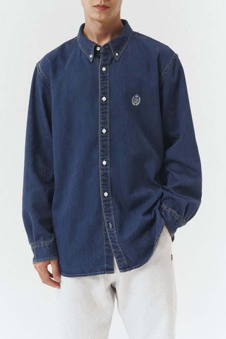 Рубашка джинсовая с воротником на пуговицах Dunst 8182₽