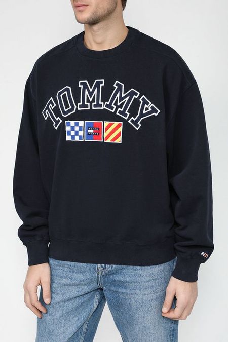 Хлопковый свитшот с логотипом Tommy Jeans 4670₽