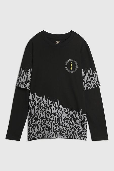 Лонгслив хлопковый с принтом OVS 1390₽