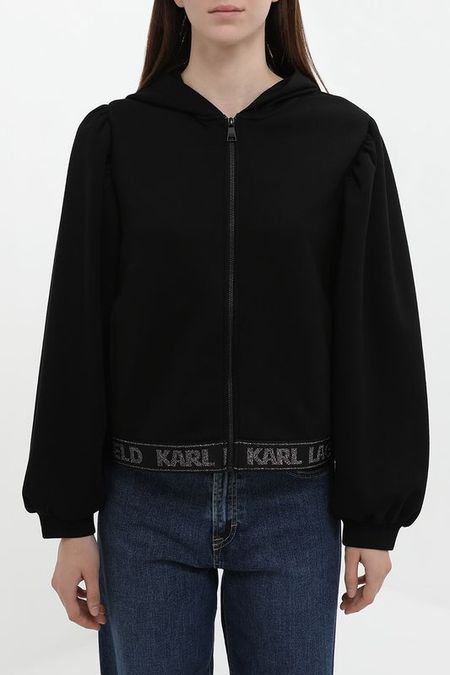 Толстовка на молнии с капюшоном Karl Lagerfeld 14640₽