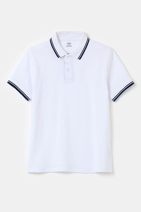 Поло хлопковое с контрастными деталями OVS 1290₽