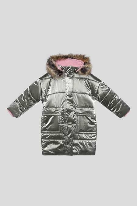 Пальто утепленное с мехом на капюшоне Kerry 16192₽