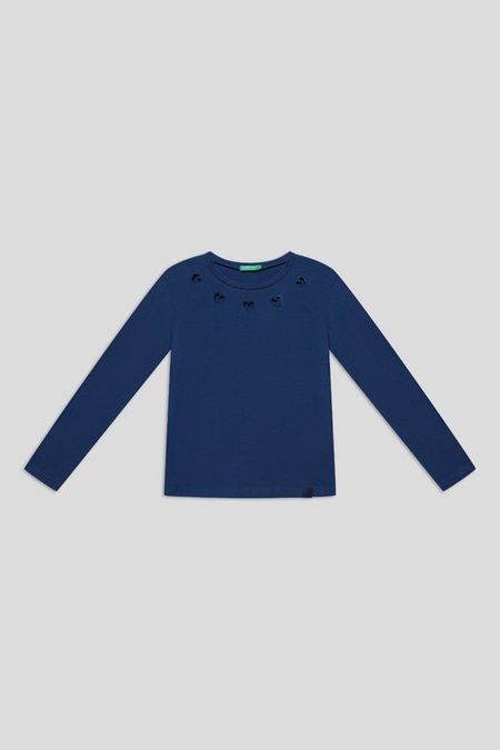 Лонгслив хлопковый с принтом Benetton 1390₽