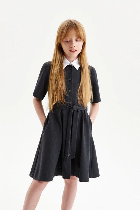 Платье трикотажное с съемным воротником приталенное Silver Spoon 7590₽