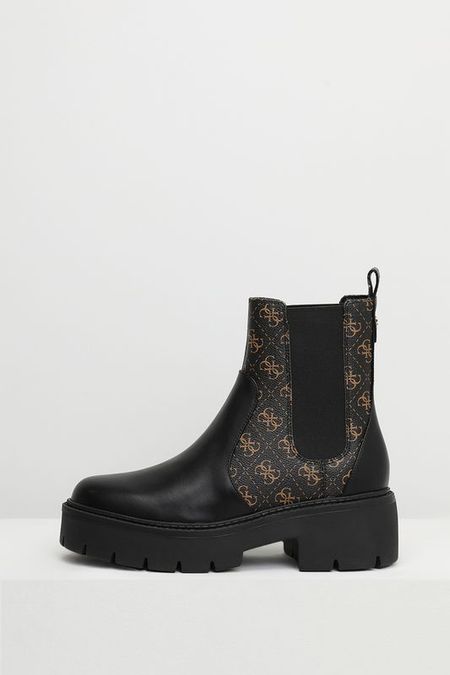 Сапоги-челси с принтом из монограмм бренда Guess 16790₽