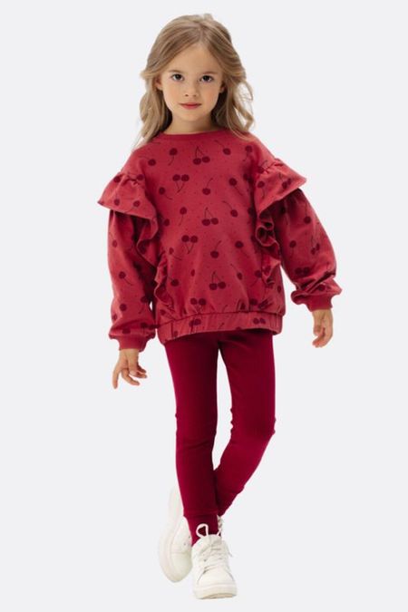 Толстовка хлопковая с оборками и принтом Artie 1390₽