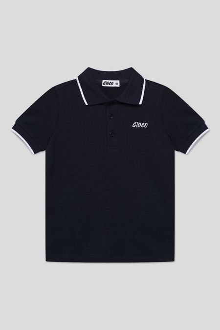 Поло хлопковое с контрастными деталями GIOCO 790₽