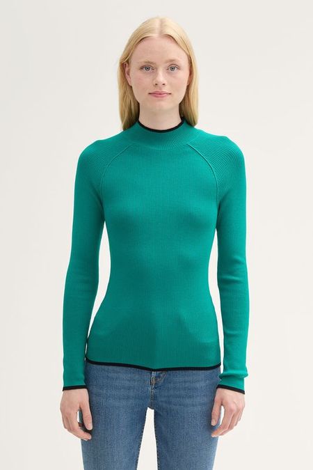 Джемпер однотонный в рубчик TOM TAILOR 3149₽