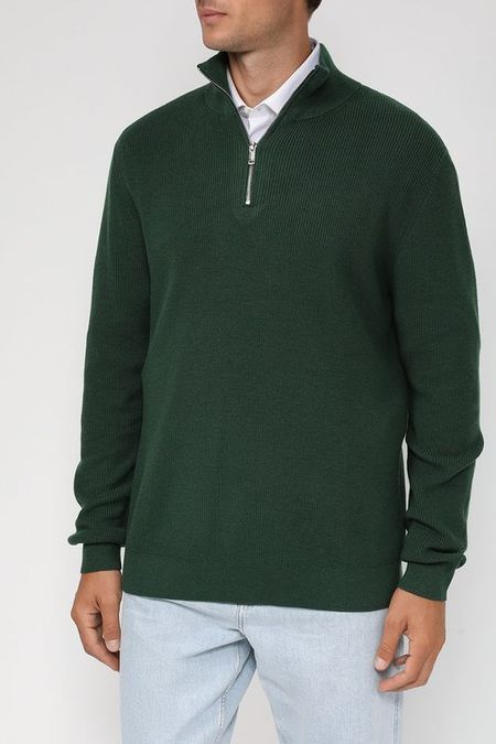 Пуловер хлопковый с воротником на молнии MARCO DI RADI 8990₽