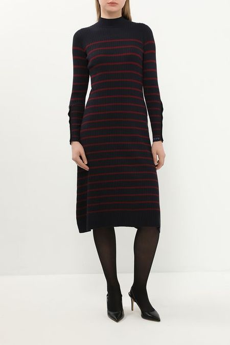 Платье трикотажное с воротником стойкой в полоску PEPE JEANS 8392₽