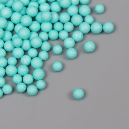 Декор для творчества пенопласт "Ассорти шариков" бирюзовый набор 10 гр