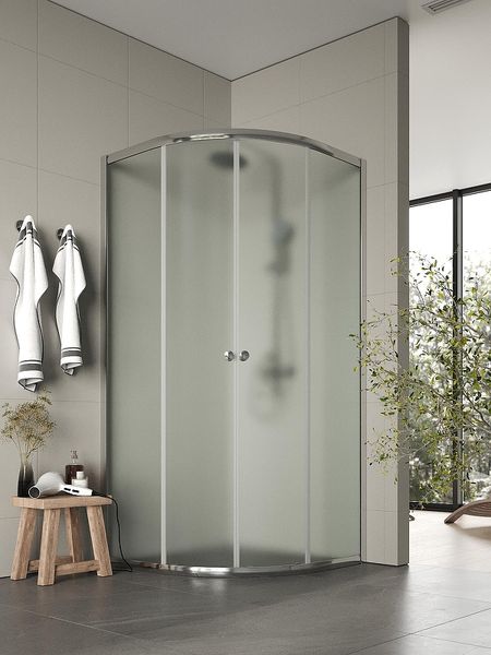 Душевой уголок Agger A01-090MCRG 90x90 профиль Хром стекло матовое 18890₽