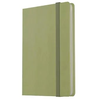 Записная книжка А7 80л лин. "Joy Book. Чай матча" иск.кожа, тонир.блок, скругл.углы, ляссе, резинка, карман на задн.форзаце