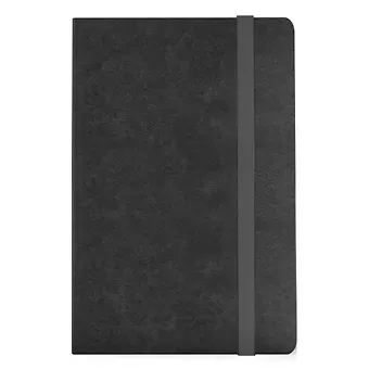 Записная книжка А7 80л лин. "Joy Book. Черный агат" иск.кожа, тонир.блок, скругл.углы, ляссе, резинка, карман на задн.форзаце