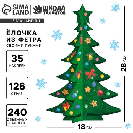 Ёлочка из фетра своими руками на новый год