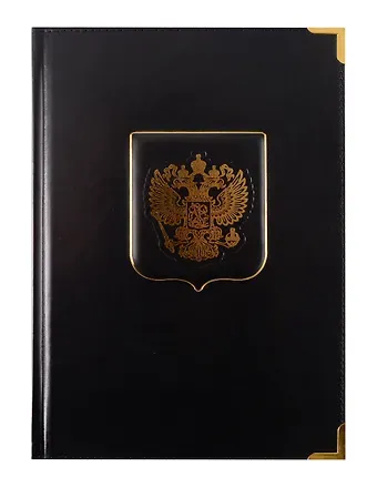 Ежедневник недат. А5+ 152л "PATRIOT" черный, 7Б, тв.переплет, иск.кожа, тисн.фольгой, конгрев, тонир.блок, мет.уголки, ляссе, инд.уп