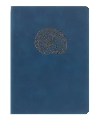 Книга для записей А5- 80л кл. "Vesper. Синий" иск.кожа, замша, тисн.фольгой, тонир.блок, скругл.углы, ляссе