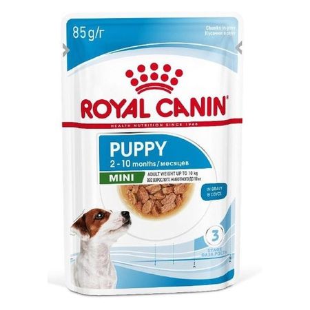 Royal Canin Mini Puppy сухой корм для щенков мелких пород в возрасте до 10 месяцев кусочки в соусе в паучах - 85 г 2520₽