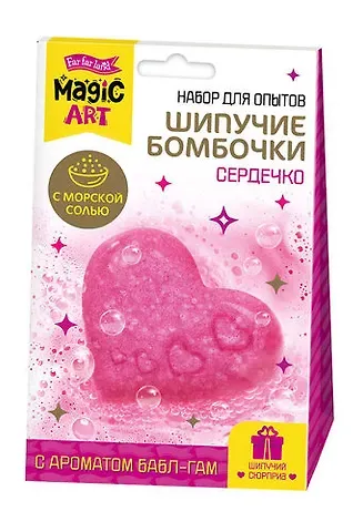Набор для опытов "Шипучие бомбочки. Сердечко"