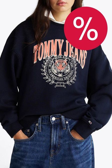 Свитшот хлопковый с логотипом Tommy Jeans 7890₽