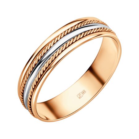 Золотое обручальное кольцо косы 5 мм 62500₽