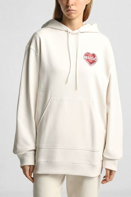 Худи хлопковое с карманом оверсайз кроя HUGO 12750₽