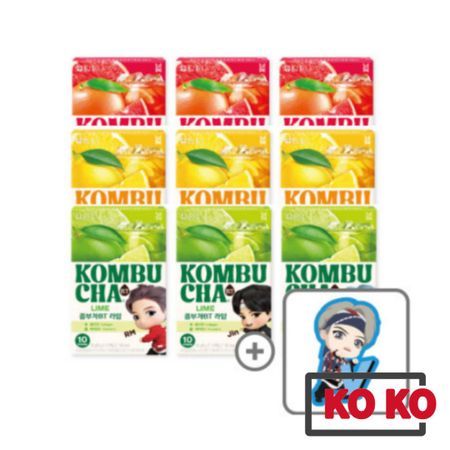 [Damtuh] *Брелок BTS (случайный) Порошок комбучи 10шт. (3 вкуса) Lime 10 sitck