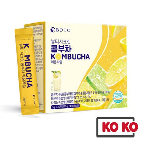 [BOTO] Beauty Secret Чайный гриб со вкусом лимона и лайма, 5 г х 30 палочек 1 box (30 stick)