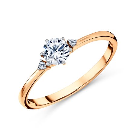 Золотое кольцо с фианитами 19110₽