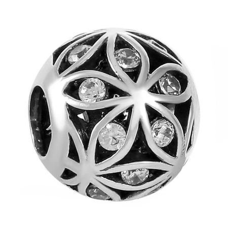 Подвеска-шарм из серебра с фианитами 1490₽