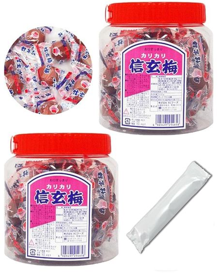 [Набор из 2 шт.] AS Foods Crispy Shingen Plum 300 г В комплекте с бонусным полотенцем