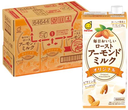 Marsan Everyday Delicious Молоко из жареного миндаля Original 1000 мл x 6 бутылок Бумажная упаковка
