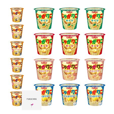 [Оптовая закупка] Набор Calbee Jagariko Assortment Set FK (5 видов, всего 18 шт.)